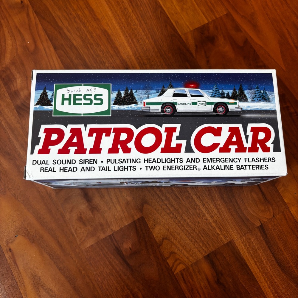 Vintage 1993 Hess Patrol Car Toy with Original Box Tested Working Siren Lights‎